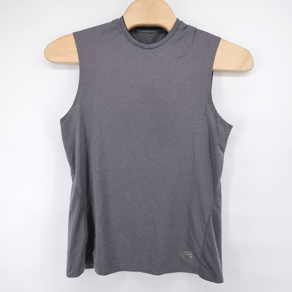 Nike Pro Fitted Performance Tank T-Shirt‎ Charcoal Grey Mens L